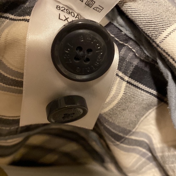 AEROPOSTALE plaid cotton jacket blazer. Gray and white. Front pockets. Size US M - Picture 9 of 10